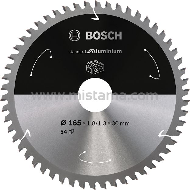 Tarcza pilarska 165/30mm Standard for Aluminium BOSCH (54 zęby) do pilarek aku