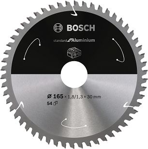 Tarcza pilarska 165/30mm Standard for Aluminium BOSCH (54 zęby) do pilarek aku