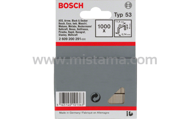 Zszywki 4 mm TYP 53 BOSCH (1000 szt.)