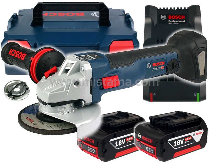 Szlifierka kątowa GWS 18V-10 SC BOSCH 2x4,0Ah L-BOXX