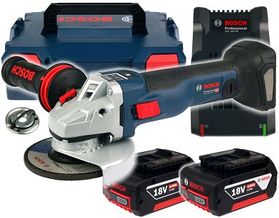 Szlifierka kątowa GWS 18V-10 SC BOSCH 2x4,0Ah L-BOXX