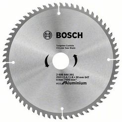 Tarcza pilarska 210/30mm Eco for Aluminium BOSCH (64 zęby)