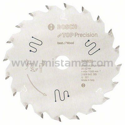 Tarcza pilarska 165/20mm Best for Wood BOSCH (20 zębów)