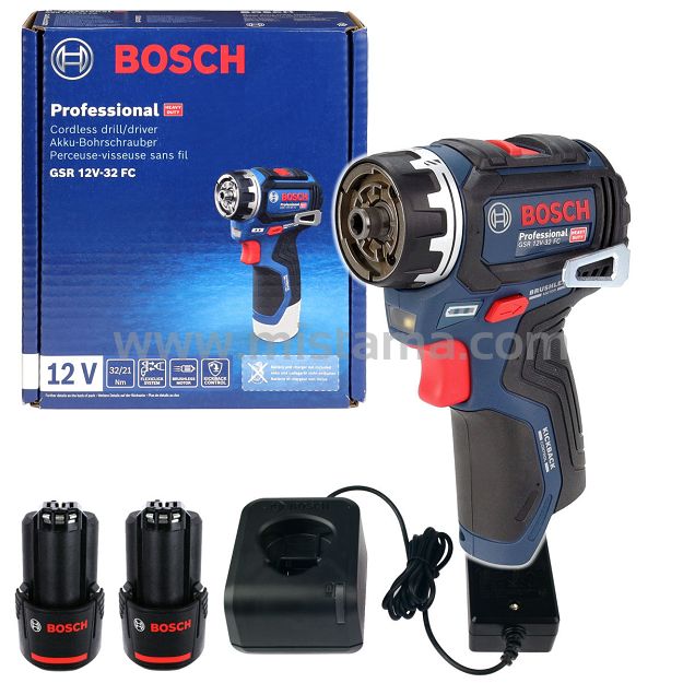 Wkrętarka akumulatorowa GSR 12V-32 FC BOSCH 2x2,0Ah