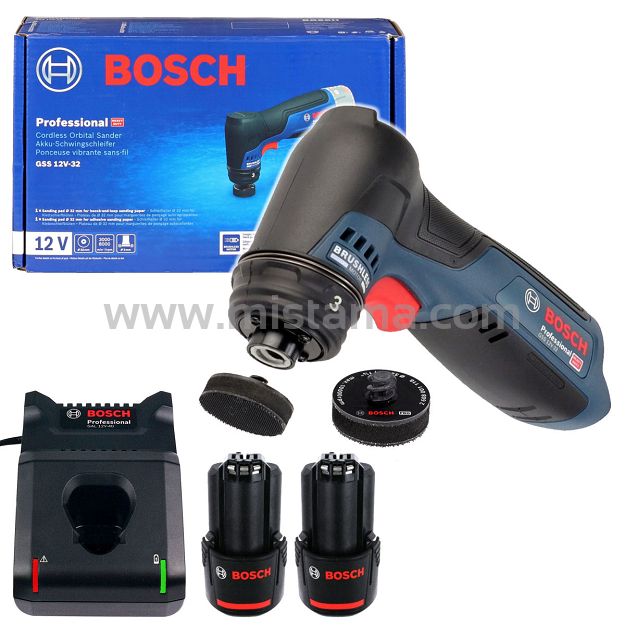 Szlifierka oscylacyjna GSS 12V-32 BOSCH 2x2,0Ah