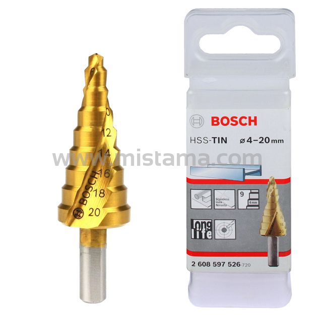 Wiertło stopniowe 4-20 mm HSS-TiN BOSCH