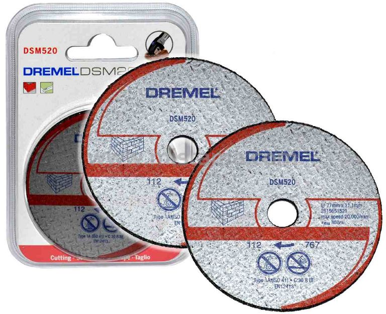 Tarcze do cięcia cegły i kamienia DSM 520 DREMEL (2 sztuki)