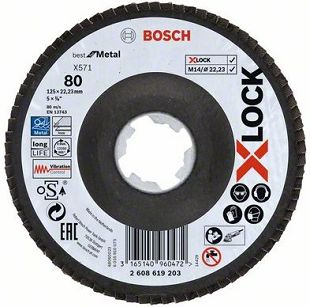 Tarcza listkowa do metalu 125mm GR.80 BOSCH X-LOCK