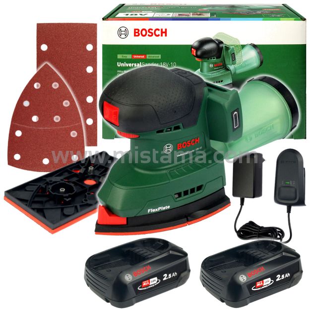 Szlifierka UniversalSander 18V-10 BOSCH 2x2,5Ah