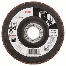 Tarcza listkowa X581 do stali nierdzewnej 125mm GR.40 BOSCH (prosta)