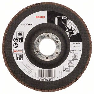 Tarcza listkowa X581 do stali nierdzewnej 125mm GR.40 BOSCH (prosta)
