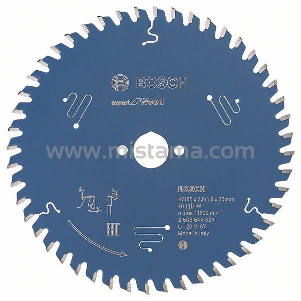 Tarcza pilarska 165/20mm Expert for Wood BOSCH (48 zębów)