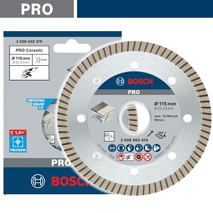 Tarcza diamentowa 115 mm BOSCH PRO (twardy gres, ceramika)