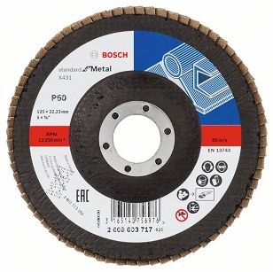 Tarcza listkowa X431 do metalu 125mm GR.60 BOSCH (płaska)