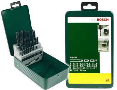 Zestaw 25 wierteł HSS-R do metalu BOSCH