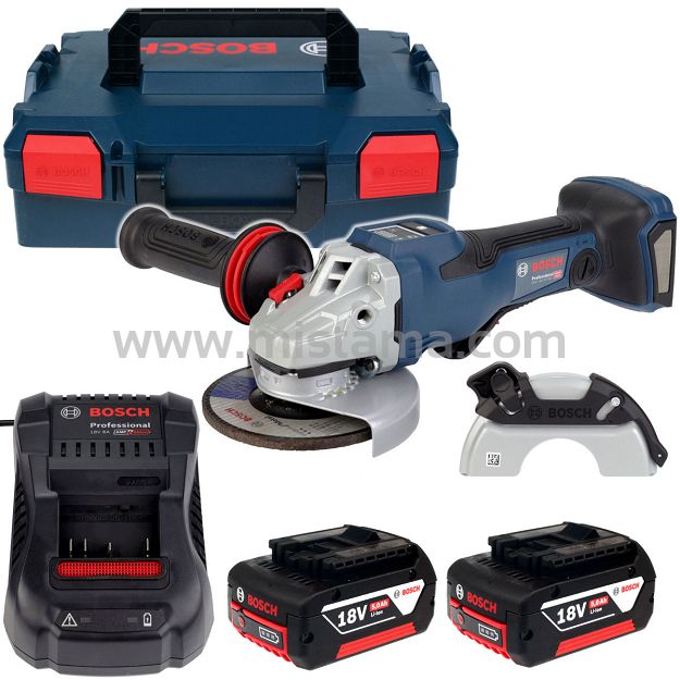 Szlifierka GWS 18V-15 PSC BOSCH 2x5,0Ah BITURBO L-BOXX