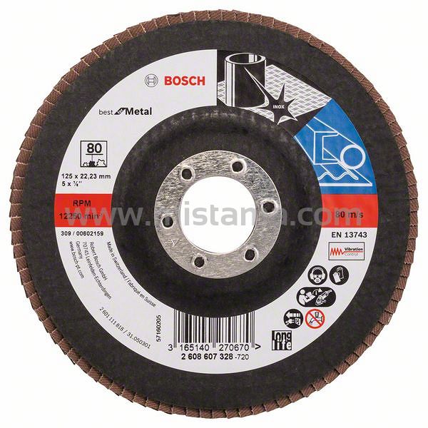 Tarcza listkowa X571 do metalu 125mm GR.80 BOSCH (prosta)