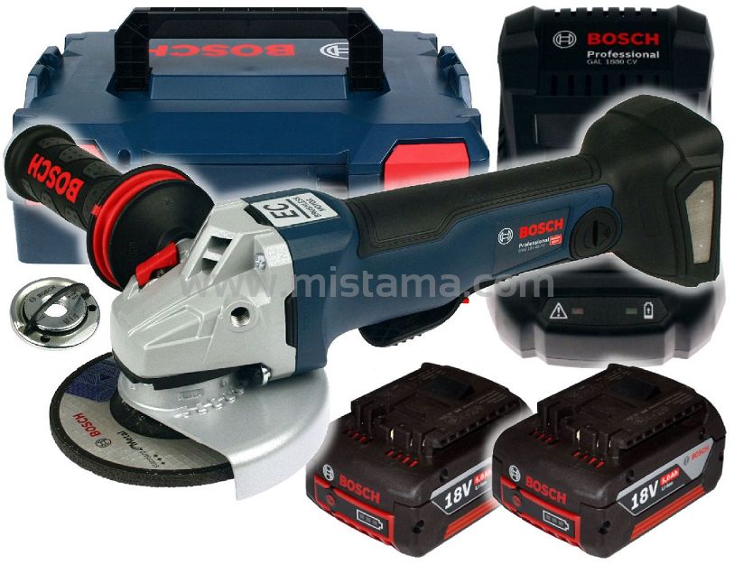 Szlifierka kątowa GWS 18V-10 PC BOSCH 2x5,0Ah L-BOXX