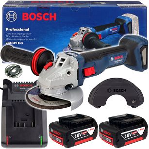 Szlifierka kątowa z regulacją obrotów GWS 18V-11 S BOSCH 2x5,0Ah