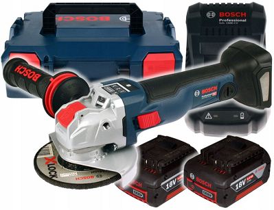 Szlifierka kątowa GWX 18V-10 SC BOSCH X-LOCK 2x5,0Ah
