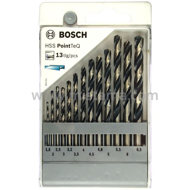 Zestaw 13 wierteł do stali BOSCH HSS POINTTEQ