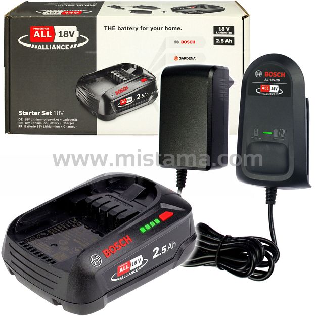 Zestaw startowy ładowarka AL18V-20 + akumulator PBA 18V 2,5Ah BOSCH