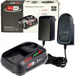 Zestaw startowy ładowarka AL18V-20 + akumulator PBA 18V 2,5Ah BOSCH