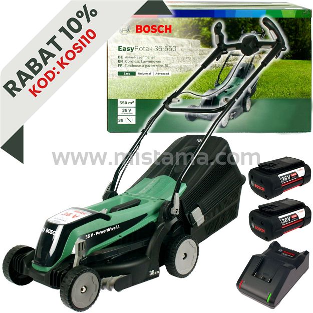 Kosiarka akumulatorowa 36V EASYROTAK 36-550 BOSCH 2x4,0Ah