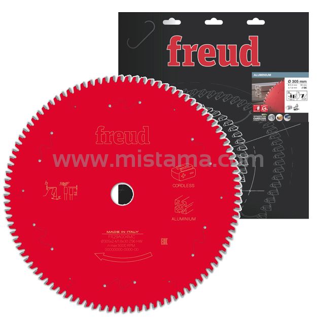 Tarcza pilarska 305/30 mm 96 zębów FREUD do aluminium, miedzi, tworzyw sztucznych