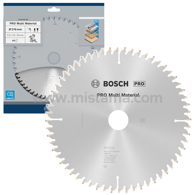 Tarcza widiowa 216/30mm MultiMaterial BOSCH PRO (60 zębów)