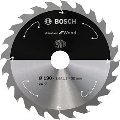 Tarcza pilarska 190/30mm Standard for Wood BOSCH (24 zęby) do pilarek aku