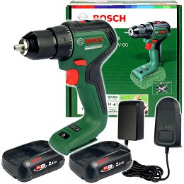 Wkrętarka UniversalDrill 18V-60 BOSCH 2x2,5Ah