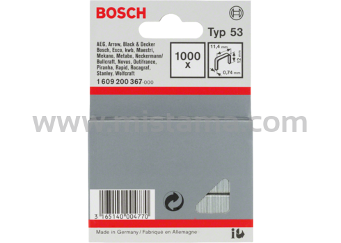 Zszywki 12 mm TYP 53 BOSCH (1000 szt.)