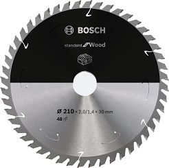 Tarcza pilarska 210/30mm Standard for Wood BOSCH (48 zębów) do pilarek aku