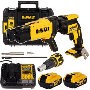 Wkrętarka 18V DCF620P2K DeWALT 2x5,0Ah do płyt GK + magazynek DCF6201