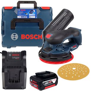Szlifierka mimośrodowa akumulatorowa GEX 18V-150-3 BOSCH L-BOXX 1x4,0Ah