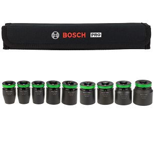 Zestaw 9 nasadek udarowych 10-27 mm 1/2" Pro Impact Socket Set BOSCH