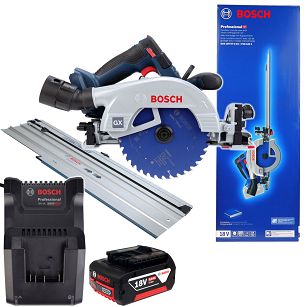 Pilarka tarczowa GKS 18V-57-2 GX BOSCH BEZSZCZOTKOWA 1x5,0Ah + szyna FSN 440 X