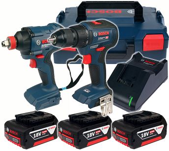 Wkrętarka GSR 18V-50 + Zakrętarka GDX 180-LI BOSCH 3x5,0Ah