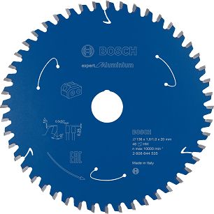Tarcza pilarska 136/20mm Expert for Aluminium BOSCH (48 zębów) do pilarek aku