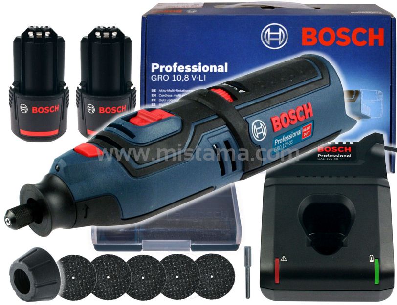 Narzędzie wysokoobrotowe GRO 12V-35 BOSCH 2x3,0Ah