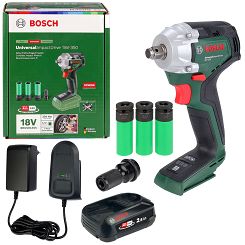 Klucz udarowy 18V 350Nm UniversalImpactDrive 18V-350 BOSCH 1x2,5Ah + 3 nasadki