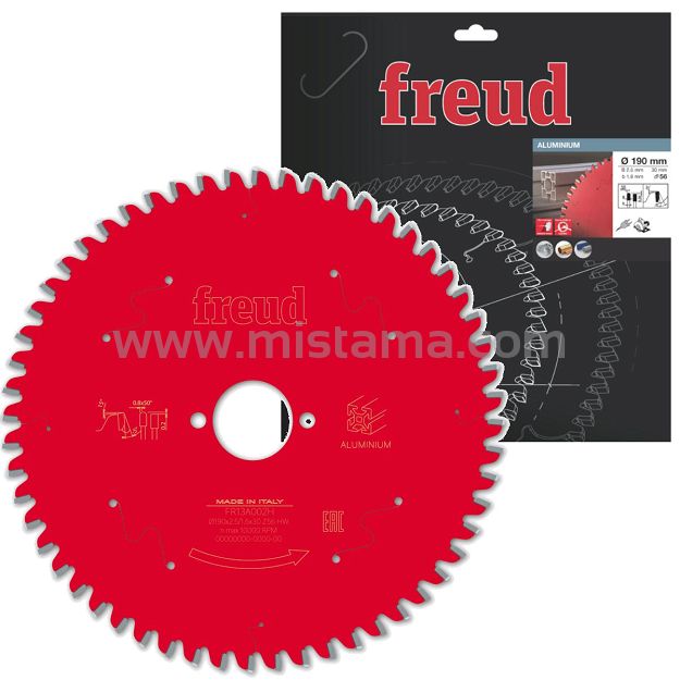 Tarcza pilarska 190/30 mm 56 zębów FR13A002H FREUD do aluminium, miedzi, tworzyw sztucznych