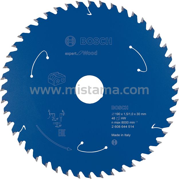 Tarcza pilarska 190/30mm Expert for Wood BOSCH (48 zębów) do pilarek aku