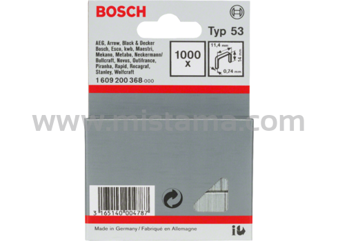 Zszywki 14 mm TYP 53 BOSCH (1000 szt.)