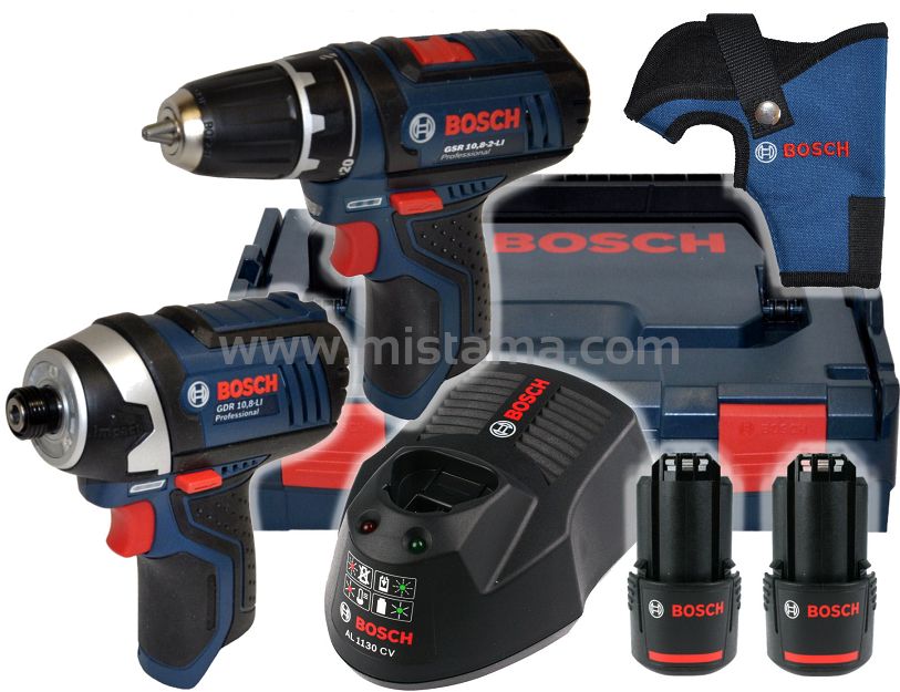 Zestaw GSR 12V-15 + GDR 12V-105 BOSCH 2x2,0Ah L-BOXX