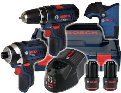Zestaw GSR 12V-15 + GDR 12V-105 BOSCH 2x2,0Ah L-BOXX