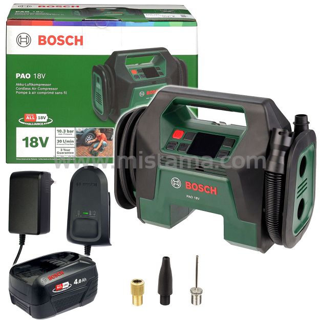 Sprężarki kompresor pompka akumulatorowa PAO 18V BOSCH 1x4,0Ah