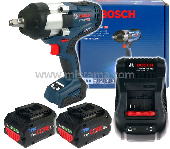 Klucz udarowy GDS 18V-1000 BOSCH BITURBO 2x8,0Ah