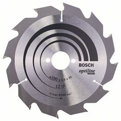 Tarcza pilarska 190/30mm Optiline Wood BOSCH (12 zębów)